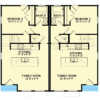 100316GHR_F1_1699028729 Modern Duplex House Plan with 3-Bed, 3-Bath Units - Architectural Designs