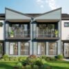 100316GHR_Render_1699028734 Modern Duplex House Plan with 3-Bed, 3-Bath Units - Architectural Designs