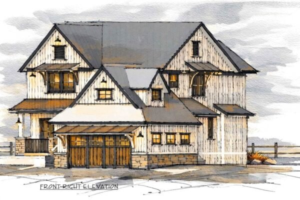 Modern Farmhouse House Plan with 3 Bedrooms and Versatile Bonus Room