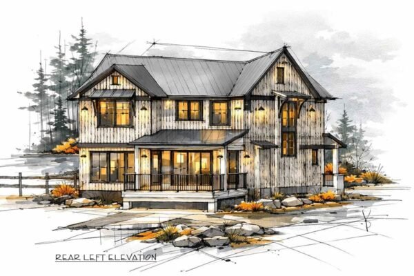 Modern Farmhouse House Plan with 3 Bedrooms and Versatile Bonus Room