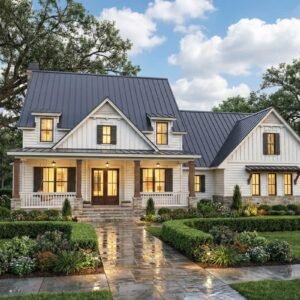 16919WG-001-Exterior-Render_1770993273 Country Craftsman House Plan with 2-Story Great Room and Upstairs Game Room