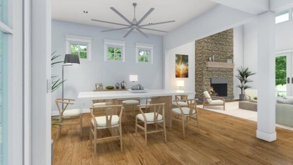 16919WG_int_002_1604339530 Country Craftsman House Plan with 2-Story Great Room and Upstairs Game Room