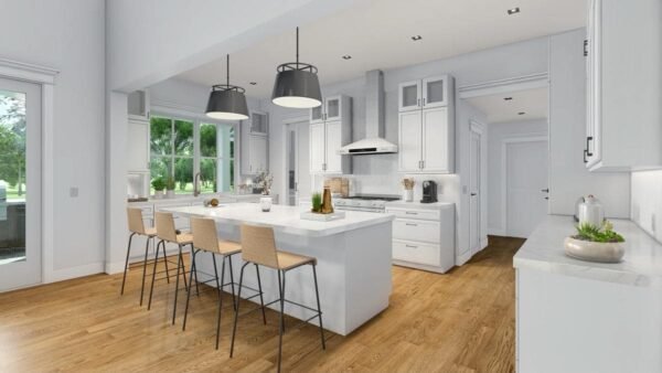 16919WG_int_005_1604339531 Country Craftsman House Plan with 2-Story Great Room and Upstairs Game Room