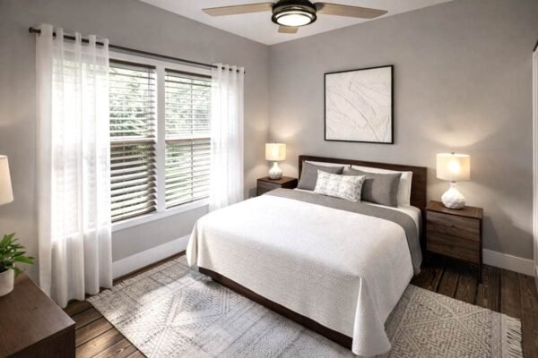 Ranch Style Duplex House Plan with Six Bedrooms and Twin Garages