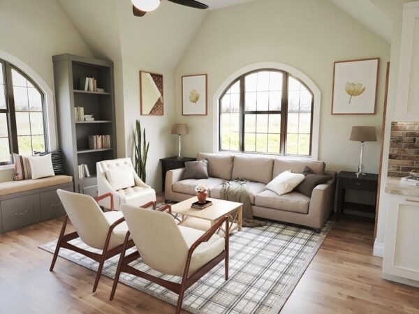 25781GE_Render-10_1666809189 European-Style Carriage House Plan with 650 Square Foot Studio Apartment