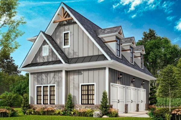 3-Car Garage with 800 Square Foot Apartment Above