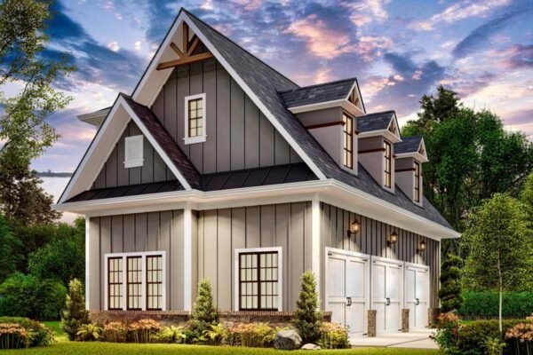 3-Car Garage with 800 Square Foot Apartment Above