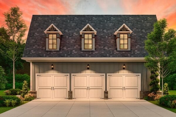 3-Car Garage with 800 Square Foot Apartment Above