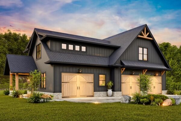 25824GE-_Render005_1715611152 3-Car Craftsman Garage Plan with Apartment Above - 1544 Sq Ft