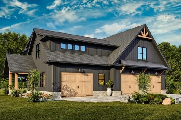 25824GE-_Render006_1715611159 3-Car Craftsman Garage Plan with Apartment Above - 1544 Sq Ft