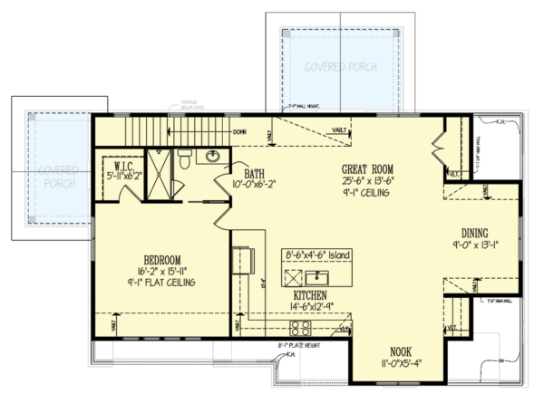 25824GE_FP2_1715272814 3-Car Craftsman Garage Plan with Apartment Above - 1544 Sq Ft