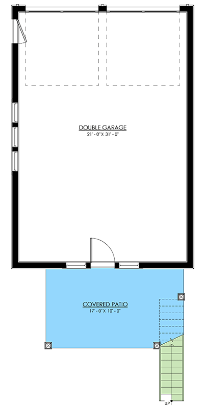 270081AF_F1_1691681414 Carriage House Plan with 1-Bed Apartment