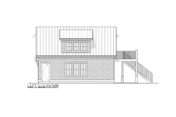 270081AF_Left_1691681423 Carriage House Plan with 1-Bed Apartment