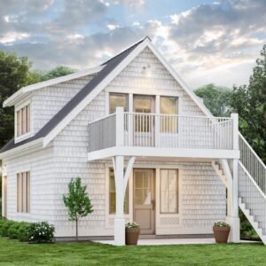 270081AF_Render001_1691681420 Carriage House Plan with 1-Bed Apartment