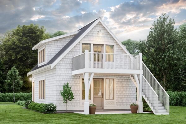 270081AF_Render001_1691681420 Carriage House Plan with 1-Bed Apartment