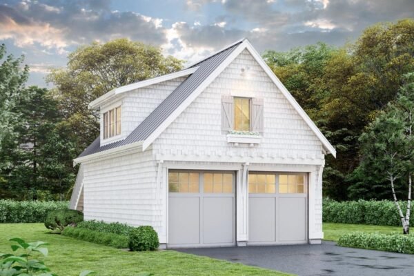 270081AF_Render002_1691681420 Carriage House Plan with 1-Bed Apartment