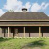 Modern Barndominium Plan with Indoor Sports Court and Vaulted Loft