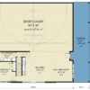 Modern Barndominium Plan with Indoor Sports Court and Vaulted Loft