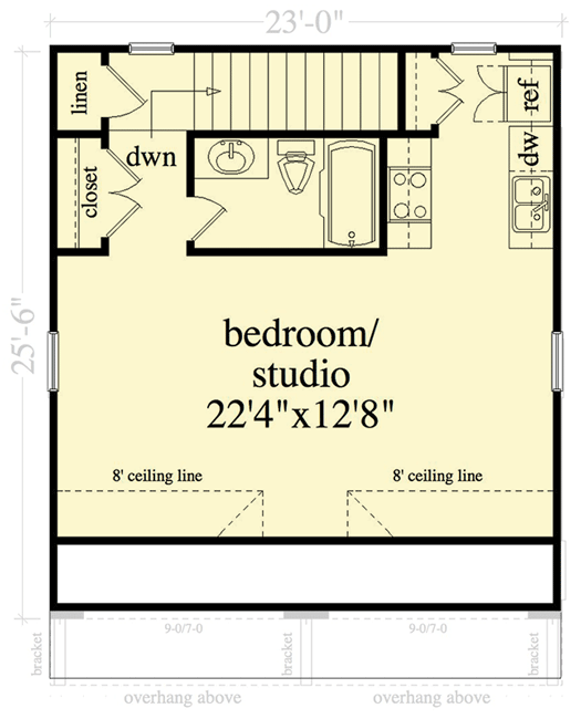 29887RL_f2_1691606534 Snazzy-Looking 610 Sq Ft 2-Car Garage with 507 Sq Ft Apartment Above