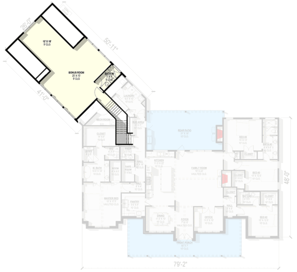 405109FDC-F2-Second-Bonus-Floor_1773068099 4-Bedroom Modern Farmhouse House Plan with Angled 3-Car Garage