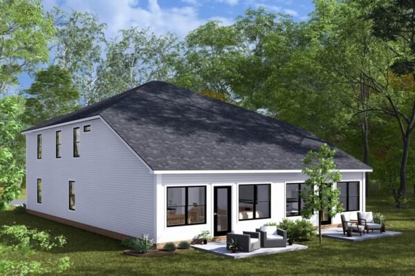 Two-Story Traditional Duplex house Plan with Dual Laundry - 1447 Sq Ft Per Unit