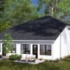 Two-Story Traditional Duplex house Plan with Dual Laundry - 1447 Sq Ft Per Unit