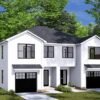 Two-Story Traditional Duplex house Plan with Dual Laundry - 1447 Sq Ft Per Unit