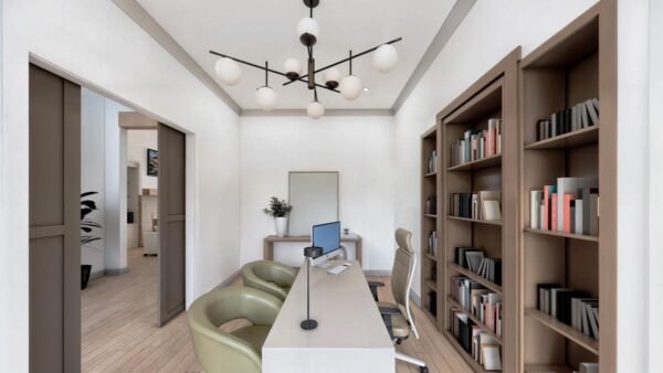 56547SM-interior-rendering-003-Office-3_1729028564 4-Bed Modern Farmhouse Plan with Outdoor Kitchen and Fireplace - 3877 Sq Ft