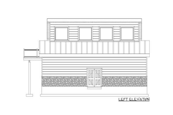 61398UT_Left_1675802389 1200 Square Foot Modern Garage Apartment with 3-Car Capacity