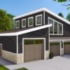 61398UT_Render-02_1675801761 1200 Square Foot Modern Garage Apartment with 3-Car Capacity