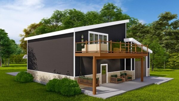 61398UT_Render-05_1675801765 1200 Square Foot Modern Garage Apartment with 3-Car Capacity