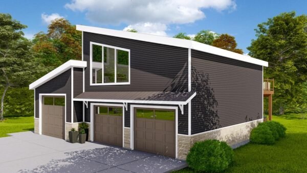 61398UT_Render-06_1675801766 1200 Square Foot Modern Garage Apartment with 3-Car Capacity