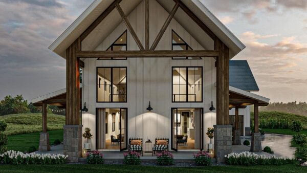 623034DJ_render_011_1629831388 4-Bedroom Modern Farmhouse Barndominium with Large Bonus Room Over Garage - 3205 Sq Ft