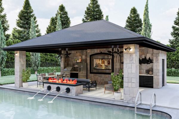 62303DJ_Render02_1611763156 Poolhouse with Firepit, Fountains and 3-Side Access