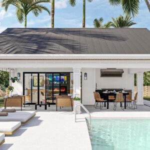 623073DJ_rendering_001_1680636035 Attractive Pool House with Large Covered Porch and a Fireplace