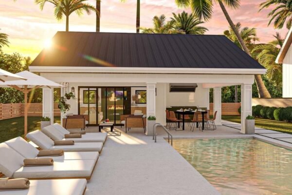 623073DJ_rendering_007_1646948523 Attractive Pool House with Large Covered Porch and a Fireplace