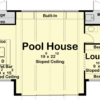 792 Square Foot Modern Pool House with Wet Bar and Lounge
