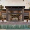 792 Square Foot Modern Pool House with Wet Bar and Lounge