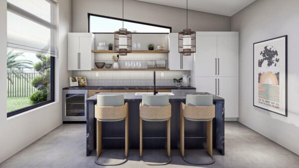 792 Square Foot Modern Pool House with Wet Bar and Lounge