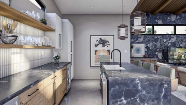 792 Square Foot Modern Pool House with Wet Bar and Lounge