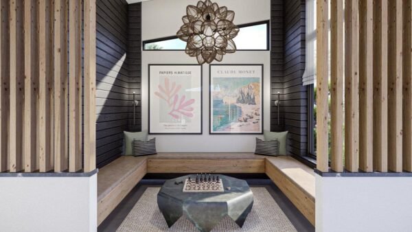 792 Square Foot Modern Pool House with Wet Bar and Lounge