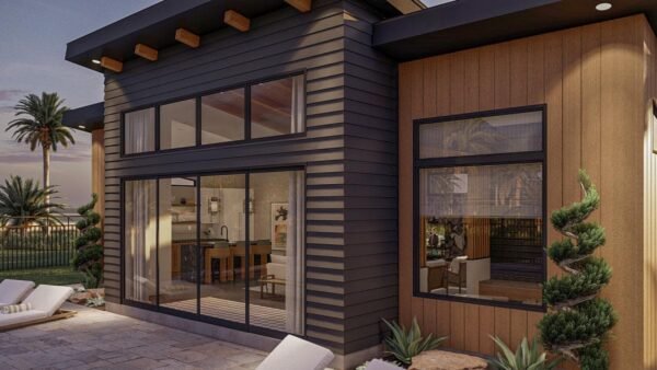 792 Square Foot Modern Pool House with Wet Bar and Lounge