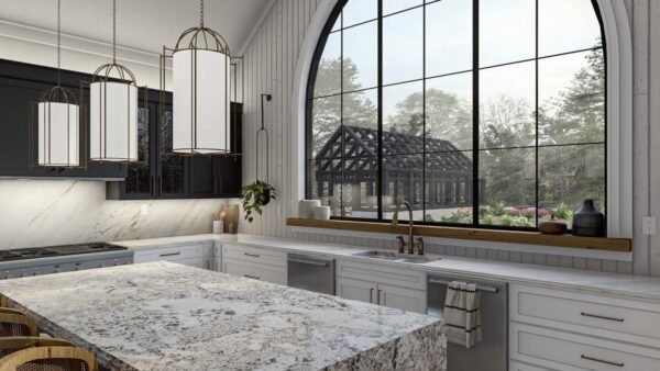 623216DJ_Render08_1680546610 3-Bed Transitional European House Plan with Vaulted Dining Area - 2703 Sq Ft