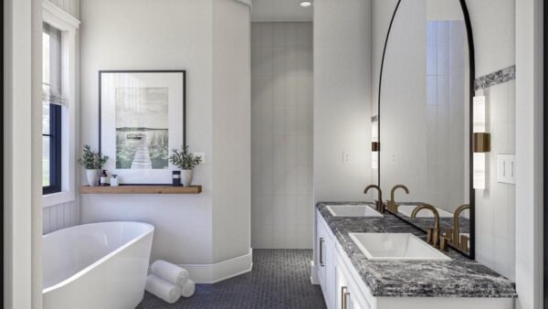 623216DJ_Render11_1680546611 3-Bed Transitional European House Plan with Vaulted Dining Area - 2703 Sq Ft