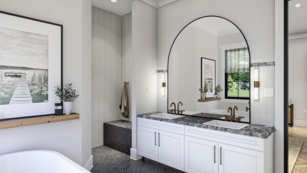 623216DJ_Render12_1680546610 3-Bed Transitional European House Plan with Vaulted Dining Area - 2703 Sq Ft