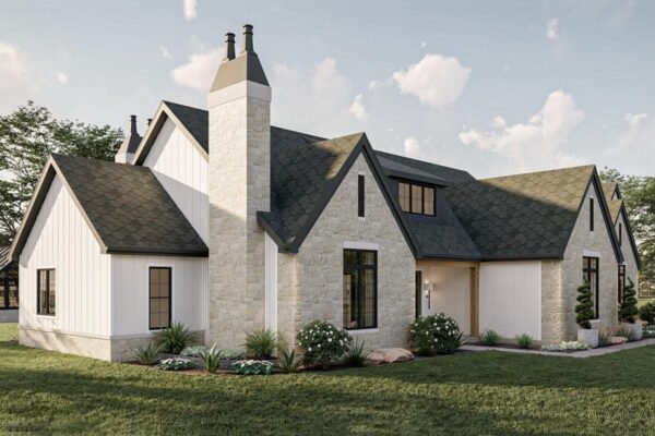 623216DJ_Render14_1680546615 3-Bed Transitional European House Plan with Vaulted Dining Area - 2703 Sq Ft