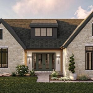 3-Bed Transitional European House Plan with Vaulted Dining Area - 2703 Sq Ft
