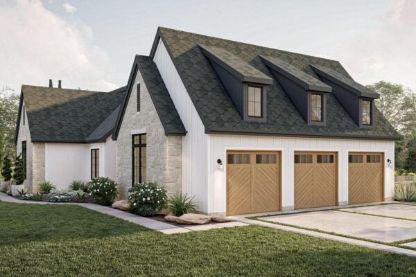 623216DJ_Render20_1680546614 3-Bed Transitional European House Plan with Vaulted Dining Area - 2703 Sq Ft