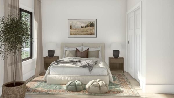 Multi Family House Plan with Two 1-Bed Matching Units Under 700 Sq Ft Each