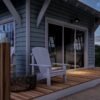 Beach-Inspired Backyard Office Plan with Deck